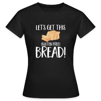 Sans gluten Intolérance au gluten - T-shirt Femme - noir - Devant - AI Model Female 172 dark (172cm)