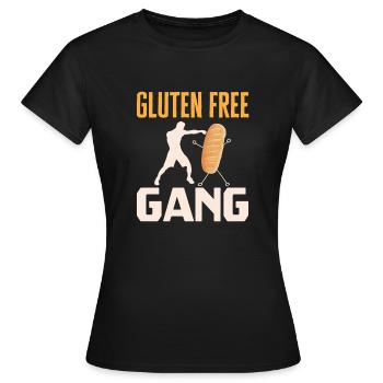 Sans gluten Intolérance au gluten - T-shirt Femme - noir - Devant - AI Model Female 172 dark (172cm)