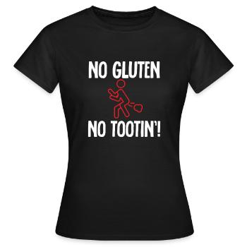 Sans gluten Intolérance au gluten - T-shirt Femme - noir - Devant - AI Model Female 172 dark (172cm)