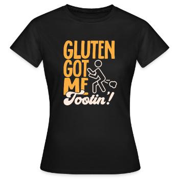 Sans gluten Intolérance au gluten - T-shirt Femme - noir - Devant - AI Model Female 172 dark (172cm)