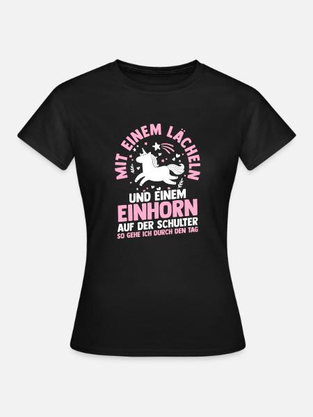 Einhorn - Frauen T-Shirt - Schwarz