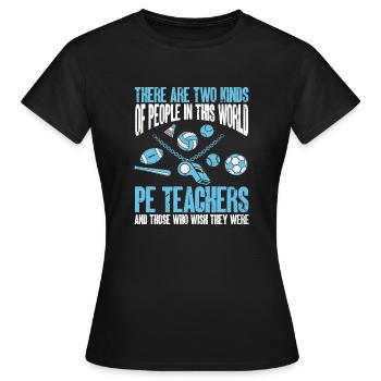 Professeur d’éducation physique Professeur d’éducation physique - T-shirt Femme - noir - Devant - AI Model Female 172 dark (172cm)