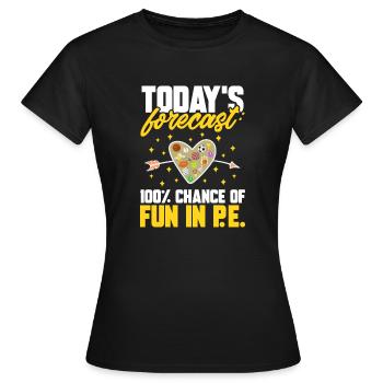 Professeur d’éducation physique Professeur d’éducation physique - T-shirt Femme - noir - Devant - AI Model Female 172 dark (172cm)