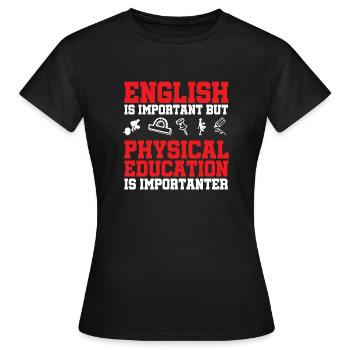 Professeur d’éducation physique Professeur d’éducation physique - T-shirt Femme - noir - Devant - AI Model Female 172 dark (172cm)