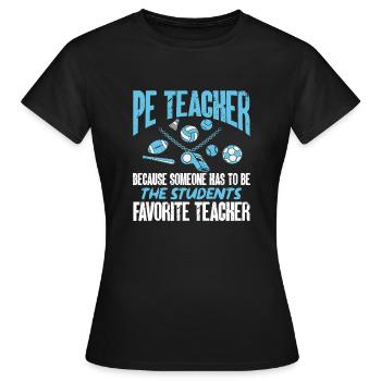 Professeur d’éducation physique Professeur d’éducation physique - T-shirt Femme - noir - Devant - AI Model Female 172 dark (172cm)
