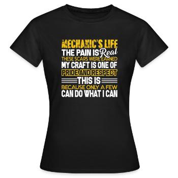 Mechanic Mechanic's Life - Women's T-Shirt - black - Front - AI Model Female 172 dark (172cm)