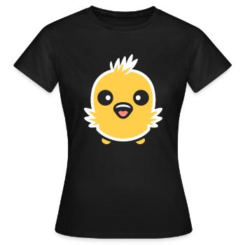 poussin - T-shirt Femme - noir - Devant - AI Model Female 172 dark (172cm)