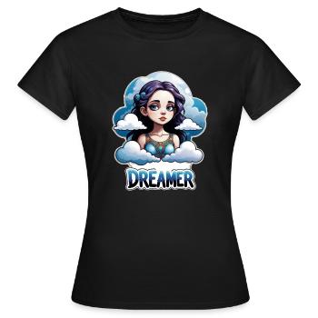 Dreamer - Dreamer - Dreamer - Dream - Reverie - Women's T-Shirt - black - Front - AI Model Female 172 dark (172cm)