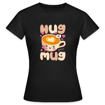 Morgendliche Kuschel-Frühstücksschüssel! - Frauen T-Shirt - Schwarz - Vorne - AI Model Female 172 dark (172cm)