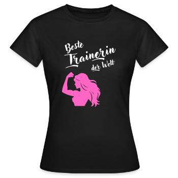 Beste Trainerin der Welt für Trainerinnen - Frauen T-Shirt - Schwarz - Vorne - AI Model Female 172 dark (172cm)