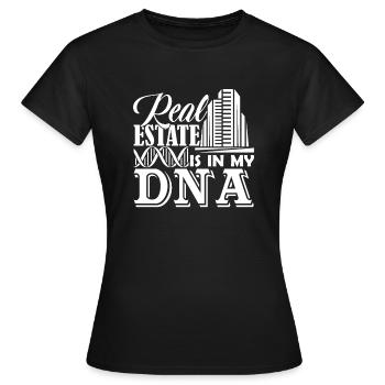 Real Estate Agent Real Estate Is In My DNA - Women's T-Shirt - black - Front - AI Model Female 172 dark (172cm)