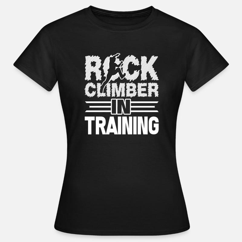 Rock Climbing Rock Climber In Training - Women's T-Shirt - black