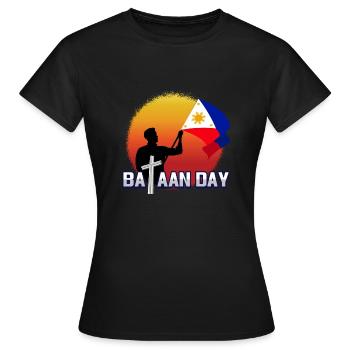 Jour de Bataan / Fête des Philippines, Japon - T-shirt Femme - noir - Devant - AI Model Female 172 dark (172cm)