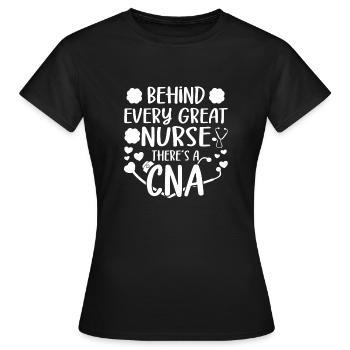 CNA Nursing Quotes Certified Nurse Assistant Gifts - Frauen T-Shirt - Schwarz - Vorne - AI Model Female 172 dark (172cm)