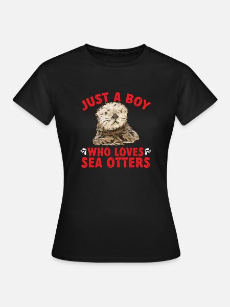 Seeotter - Frauen T-Shirt - Schwarz