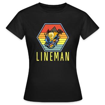 Monteur de lignes, électricien, technicien en éclairage, lampe Profession - T-shirt Femme - noir - Devant - AI Model Female 172 dark (172cm)