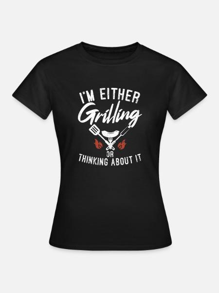 Grill Barbecue Grilling - Frauen T-Shirt - Schwarz