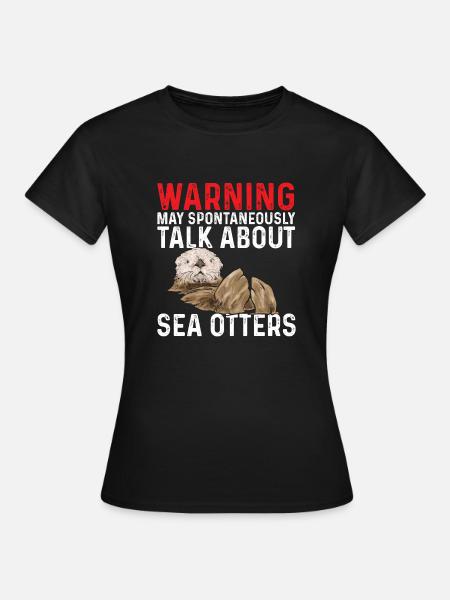 Seeotter - Frauen T-Shirt - Schwarz