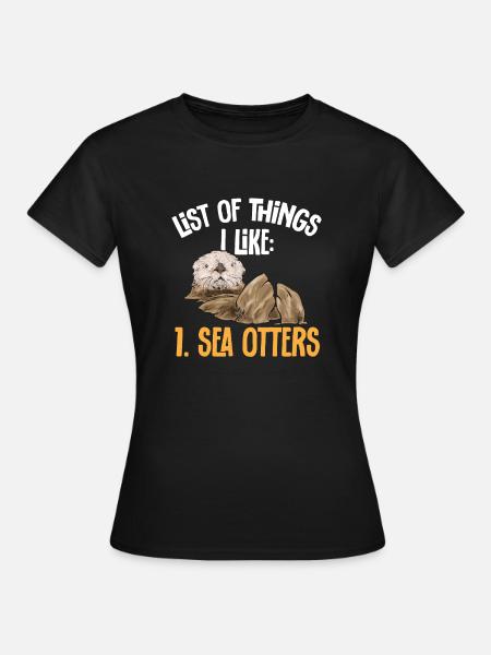 Seeotter - Frauen T-Shirt - Schwarz
