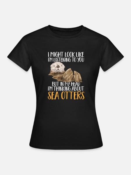 Seeotter - Frauen T-Shirt - Schwarz