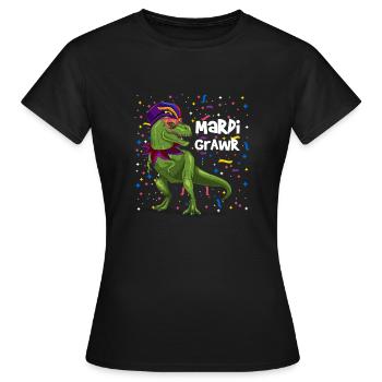 Mardi Grawr Mardi Gras - T-shirt Femme - noir - Devant - AI Model Female 172 dark (172cm)