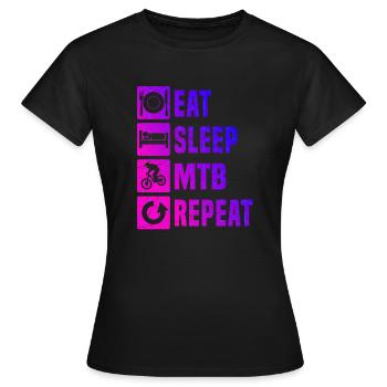 Vélo de montagne Cycliste Homme Vélo de montagne - T-shirt Femme - noir - Devant - AI Model Female 172 dark (172cm)