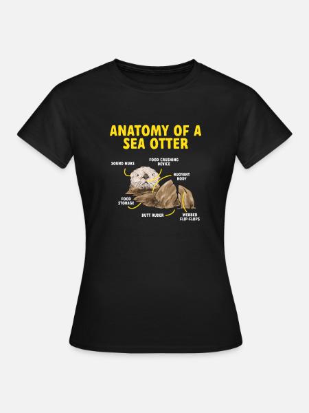 Seeotter - Frauen T-Shirt - Schwarz