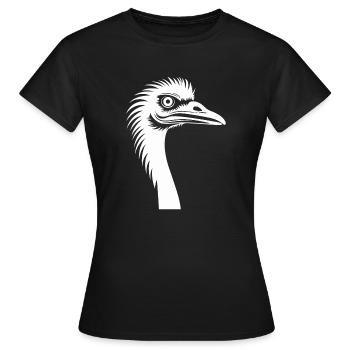 Strauß - Frauen T-Shirt - Schwarz - Vorne - AI Model Female 172 dark (172cm)