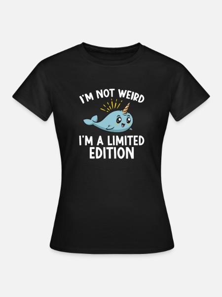 Narwal Einhornwal - Frauen T-Shirt - Schwarz