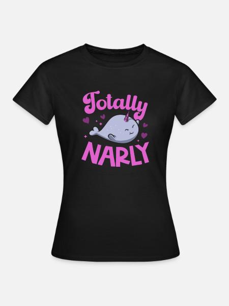 Narwal Einhornwal - Frauen T-Shirt - Schwarz
