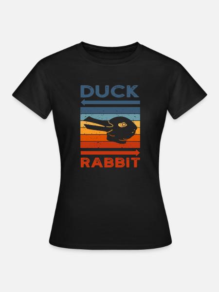 Wittgensteins Rabbit Duck Illusion - Women's T-Shirt - black
