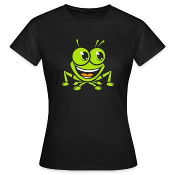 Sauterelle - T-shirt Femme - noir - Devant - AI Model Female 172 dark (172cm)