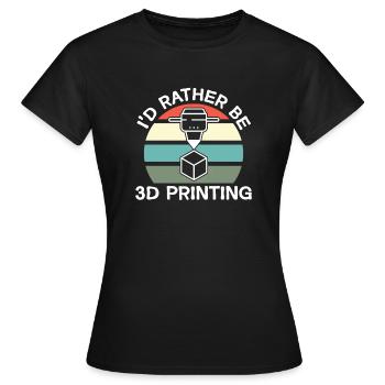 3D Printer 3D Printing - Women's T-Shirt - black - Front - AI Model Female 172 dark (172cm)