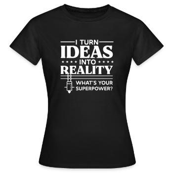 3D Drucker 3D Druck - Frauen T-Shirt - Schwarz - Vorne - AI Model Female 172 dark (172cm)