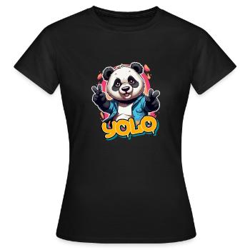 YOLO - You only live once - Frauen T-Shirt - Schwarz - Vorne - AI Model Female 172 dark (172cm)