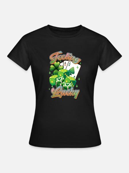 Glücksgefühl am St. Patricks Day - Frauen T-Shirt - Schwarz