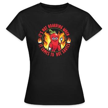 Spicy Food Pepper Lover Outfit for Spicy - Women's T-Shirt - black - Front - AI Model Female 172 dark (172cm)