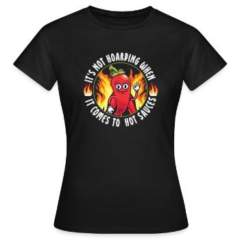 Spicy Food Pepper Lover Outfit for Spicy - Women's T-Shirt - black - Front - AI Model Female 172 dark (172cm)