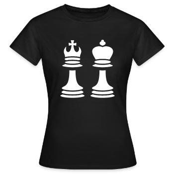 Jeux échecs - T-shirt Femme - noir - Devant - AI Model Female 172 dark (172cm)
