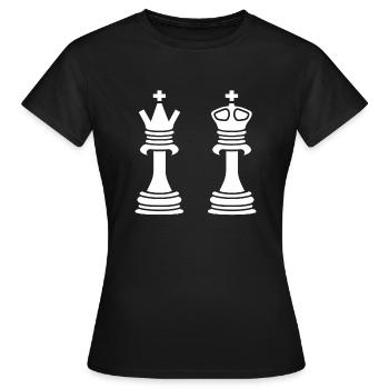 Jeux échecs - T-shirt Femme - noir - Devant - AI Model Female 172 dark (172cm)
