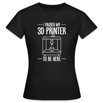 3D Printer 3D Printing - Women's T-Shirt - black - Front - AI Model Female 172 dark (172cm)