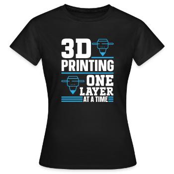3D Printer 3D Printing - Women's T-Shirt - black - Front - AI Model Female 172 dark (172cm)