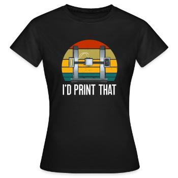 3D Drucker 3D Druck - Frauen T-Shirt - Schwarz - Vorne - AI Model Female 172 dark (172cm)