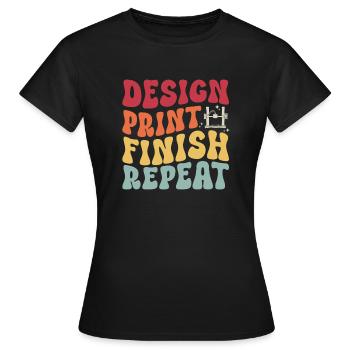 3D Drucker 3D Druck - Frauen T-Shirt - Schwarz - Vorne - AI Model Female 172 dark (172cm)