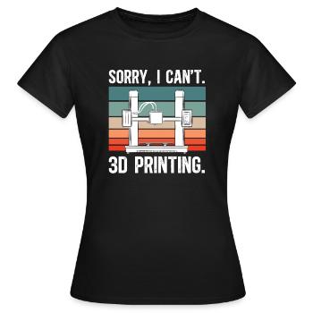 3D Drucker 3D Druck - Frauen T-Shirt - Schwarz - Vorne - AI Model Female 172 dark (172cm)