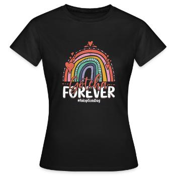 Adoption familiale Gotcha Forever - T-shirt Femme - noir - Devant - AI Model Female 172 dark (172cm)