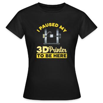 3D Drucker 3D Druck - Frauen T-Shirt - Schwarz - Vorne - AI Model Female 172 dark (172cm)