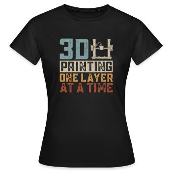 3D Printer 3D Printing - Women's T-Shirt - black - Front - AI Model Female 172 dark (172cm)