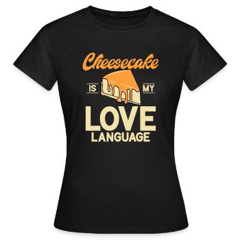 Cadeau de gâteau au fromage - T-shirt Femme - noir - Devant - AI Model Female 172 dark (172cm)