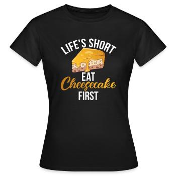 Cadeau de gâteau au fromage - T-shirt Femme - noir - Devant - AI Model Female 172 dark (172cm)